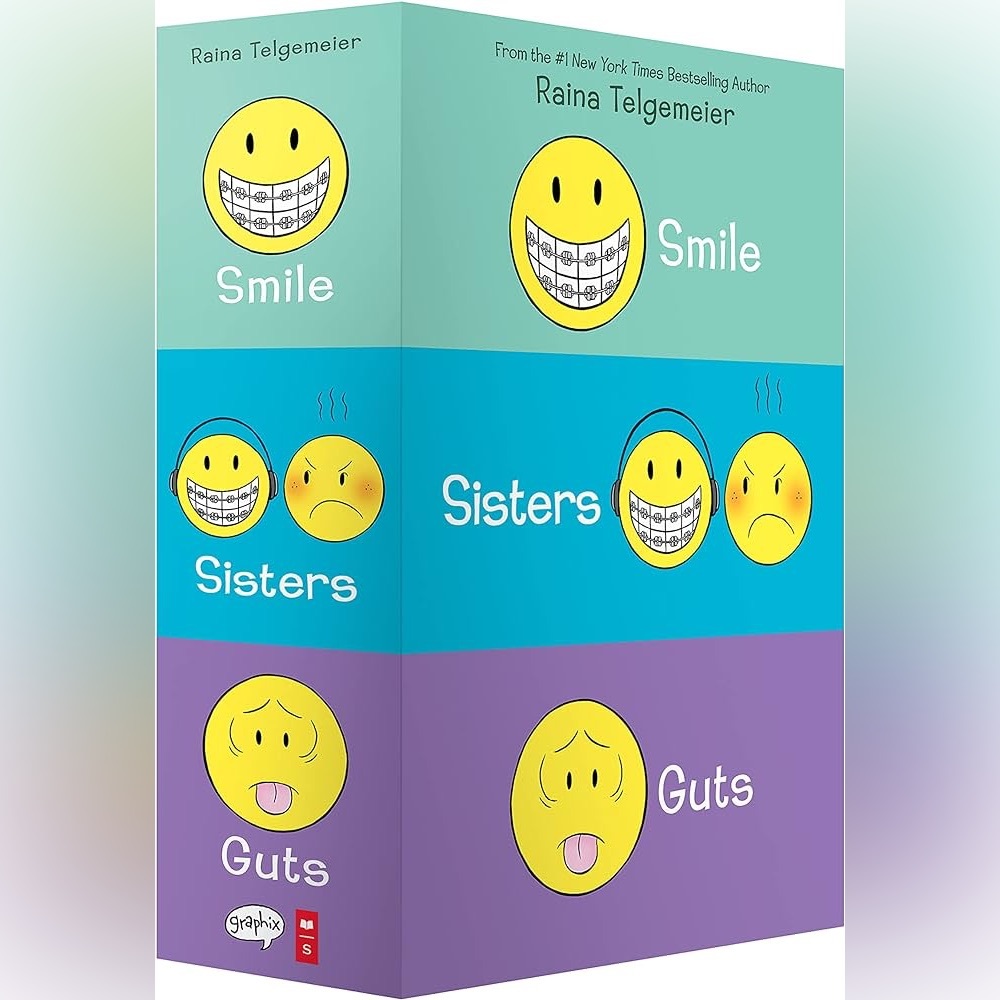 SMILE, SISTERS, GUTS BOOKS SET RAINA TELGEMIER